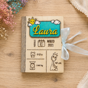 Caja libro con natalicio