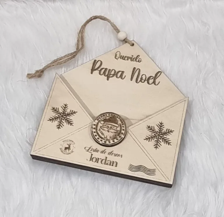 Sobre para colgar en tú arbol para que los mas pequeños pongan su carta, también disponible para los Reyes Magos.